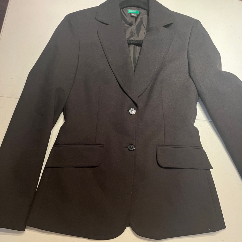 United Colors Of Benetton Black Blazer EU SIZE: 42